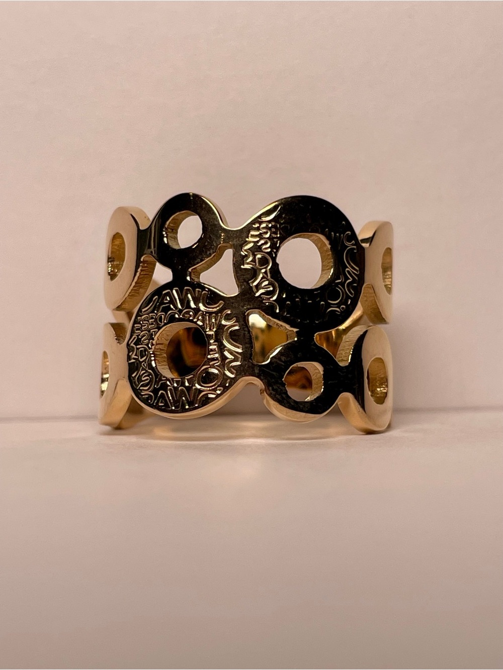 Rose Gold Motif Circles Ring